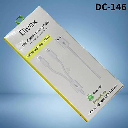 Divex 5.0A Type-C - Lightning Yüksek Hızlı Şarj Kablosu DC-146