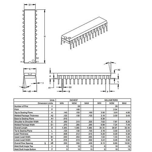 PIC16F72 I/SP DIP-28 8-Bit 20 MHz Mikrodenetleyici