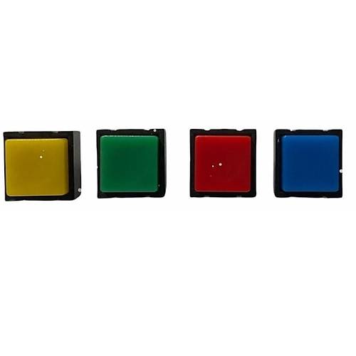 IC-204C Yaylı Kare Plastik Buton 12x12mm PBS-18B (Mavi)