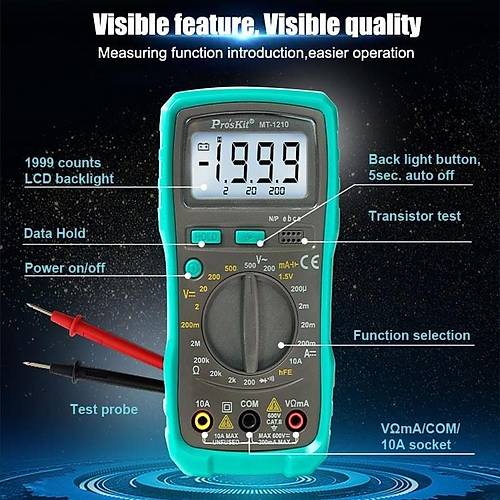 Proskit MT-1210 3 1/2 Kompakt Dijital Multimetre