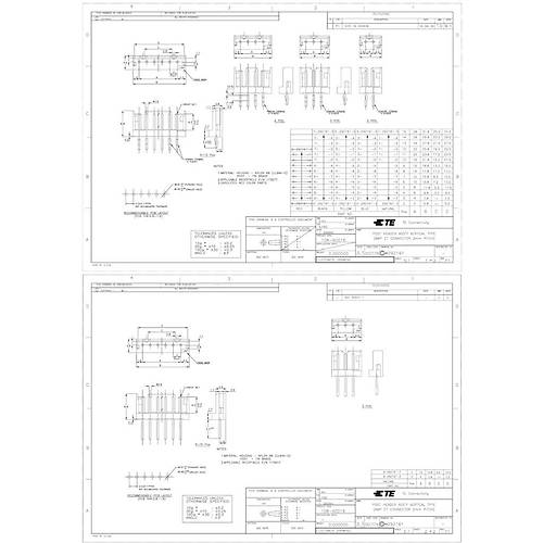 4 Pin AMP CT 2mm Düz Konnektör Erkek 292161-4