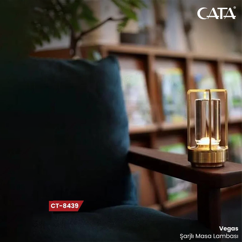 Cata Vegas Gold Şarjlı Masa Lambası CT-8439 