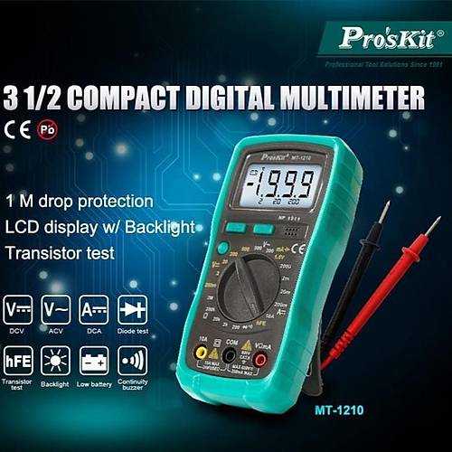Proskit MT-1210 3 1/2 Kompakt Dijital Multimetre