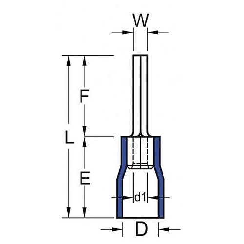 TMK-106 4.0-6.0mm2 İğne Tip İzoleli Kablo Ucu Sarı 100 Adet