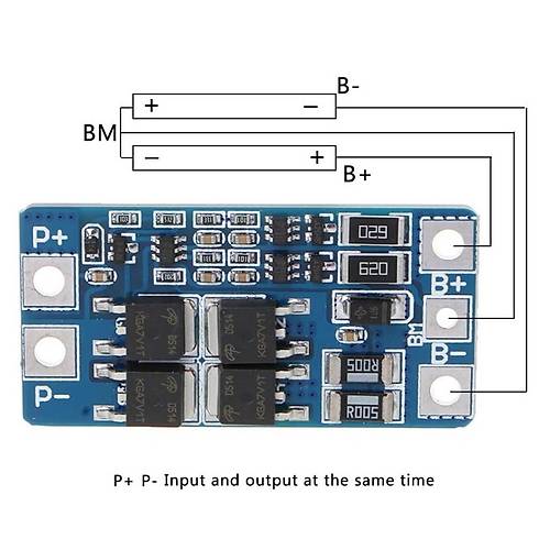 2S 10A BMS 7.4V 18650 Lityum Pil Koruma Devresi
