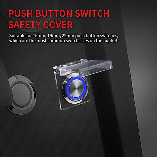 S-019 19mm Yaylı Buton Koruma Kapağı DPC-19