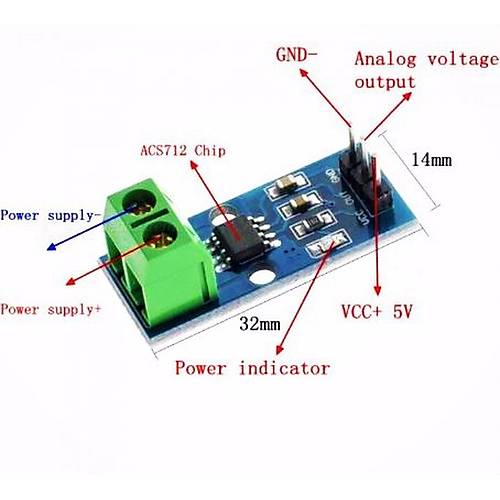 ACS712 Akım Sensörü Current Sensor -30 ila +30 A