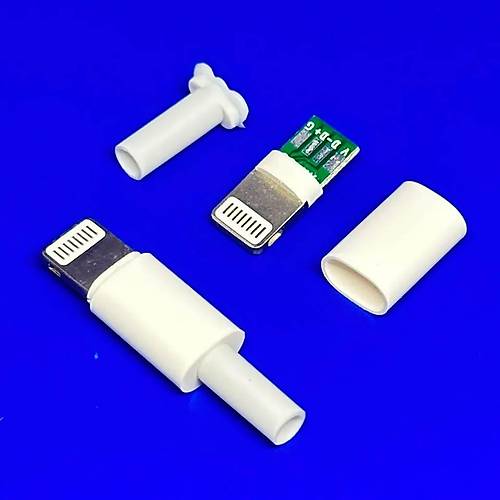 IC-266B-2 Erkek iphone Lightning Şarj Soketi Kablo Tipi Konnektör Seti