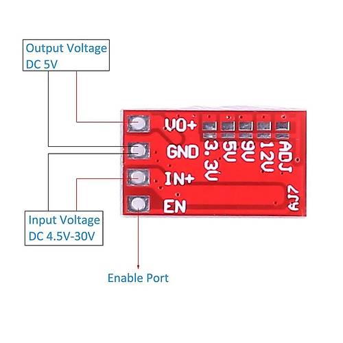 Mini DC-DC Buck Ayarlanabilir Güç Modülü 24V 3A
