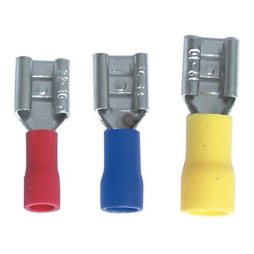 TFD - 1488/5 0.5-1.5mm2 Dişi Faston Tip İzoleli Kablo Ucu Kırmızı - 200 Adet
