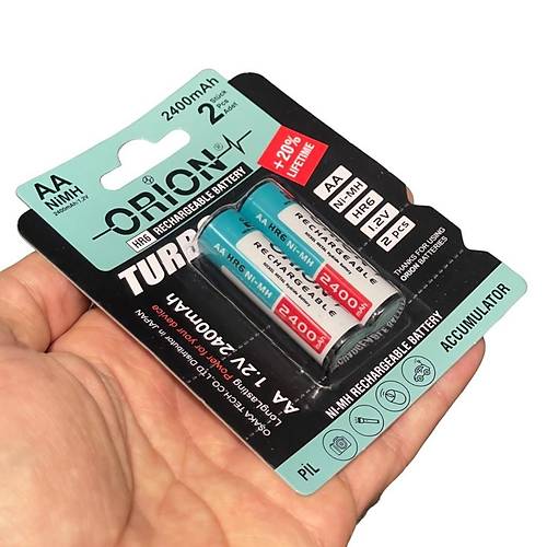 1.2V 2400mAh Ni-Mh AA Şarj Edilebilir Kalem Pil 2'Li Paket