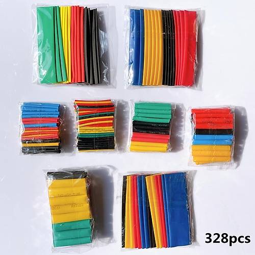 Isı İle Daralan Shrink Boru Makaron Kablo Yalıtım Set 328 Parça