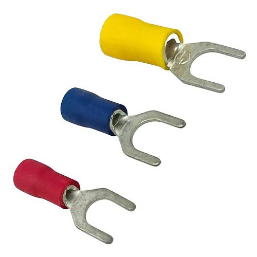 TRM TCU - 6002 1.5-2.5mm² Kesit d2: 6.5mm İzoleli Çatal Tip Kablo Ucu (200 Adet)