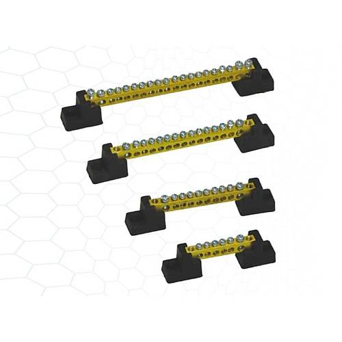 Delikli Pano Topraklama Klemensi Ayaklı PTK5017 2+18 6,5 x 9 mm 20 Adet
