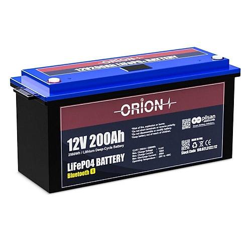 Orion Ak LifePo4 12200B 12V 200aH Bluetooth Ekranl