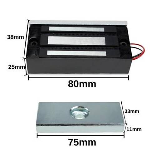 KT-L60 12V 60kg Elektromanyetik Kap Kilidi