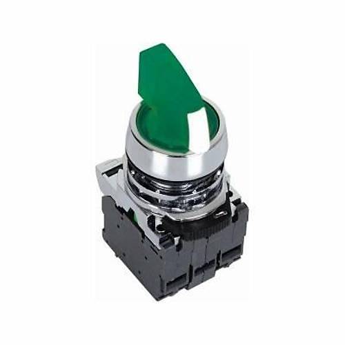 ISM-BK133M5 220V Metal Yeil Ikl Mandal Buton 1-0-2