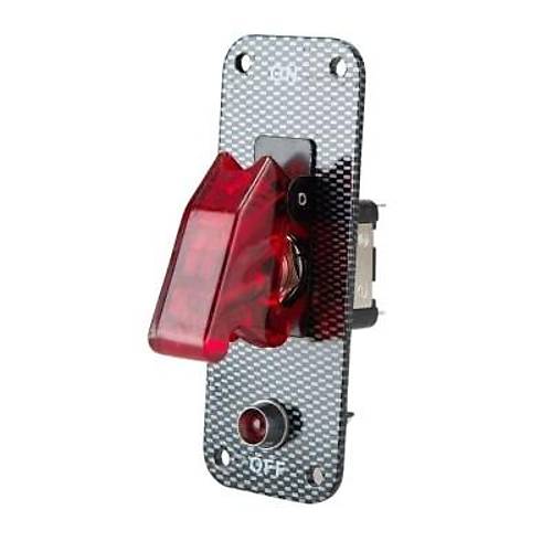 Tekli ON-OFF Toggle Switch Panel - Krmz