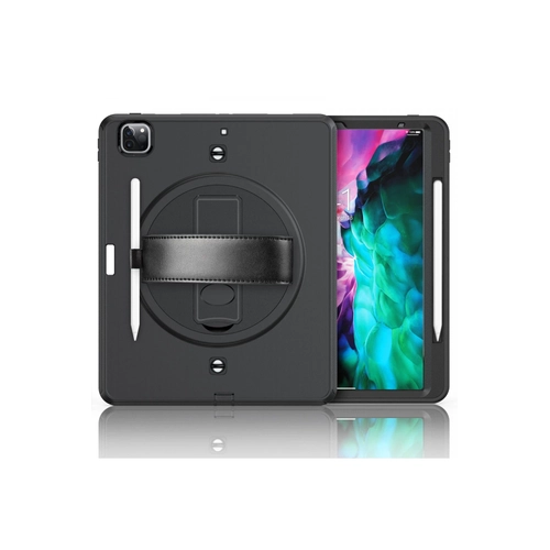 Newface iPad Pro 12.9 (2021) Klf Strap-C Otterbox Tablet Kapak - Siyah