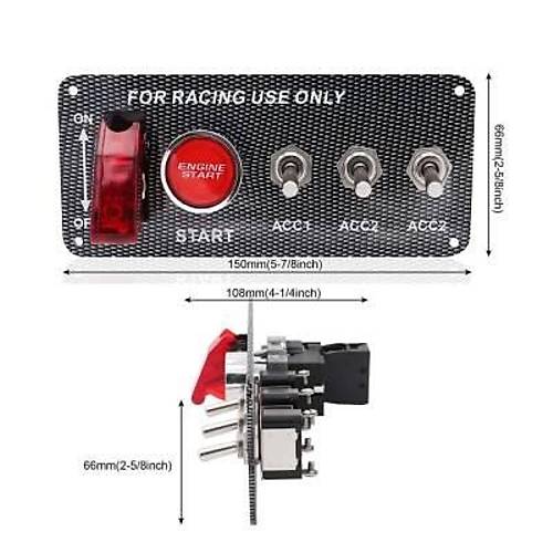 4'l ON-OFF Toggle Switch Panel - Motor Start Butonlu