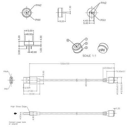 2-Pin 10mm Kablolu Pogo Pin Manyetik Konnektr Takm - USB Soketli