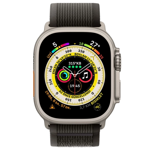 Newface Apple Watch 38mm Trail Kordon - Siyah-Gri