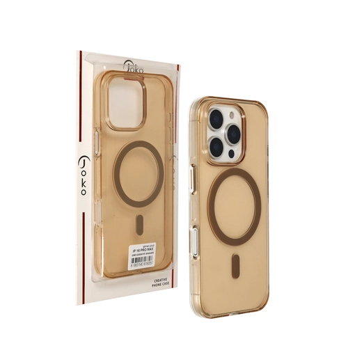 Joko iPhone 16 Pro Gleam PC Sert Magsafe Klf - effaf-Gold