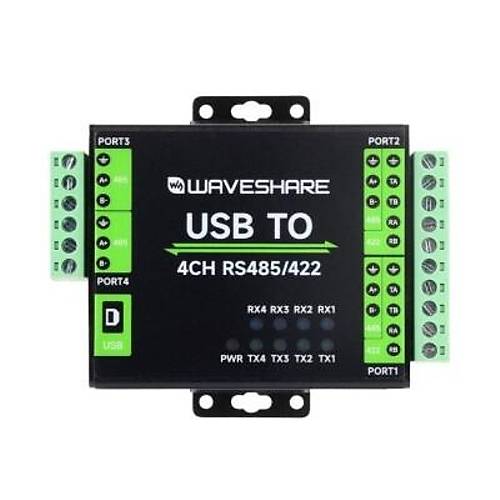 Endstriyel zoleli USB'den 4 Kanal RS485/422'e Dntrc