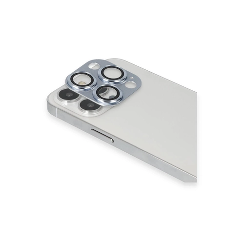 Newface iPhone 13 Pro Max Pers Alminyum Kamera Lens - Sierra Blue