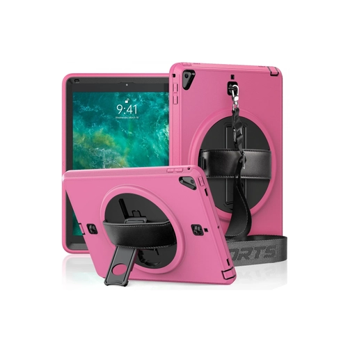Newface iPad 5 Air 9.7 Klf Strap-C Otterbox Tablet Kapak - Pembe
