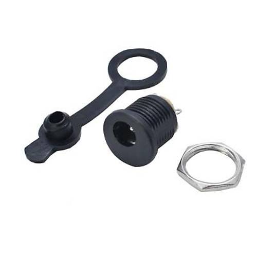 Adaptör Fişi Şase Yuvarlak 2.1mm - Su Geçirmez Kapaklı