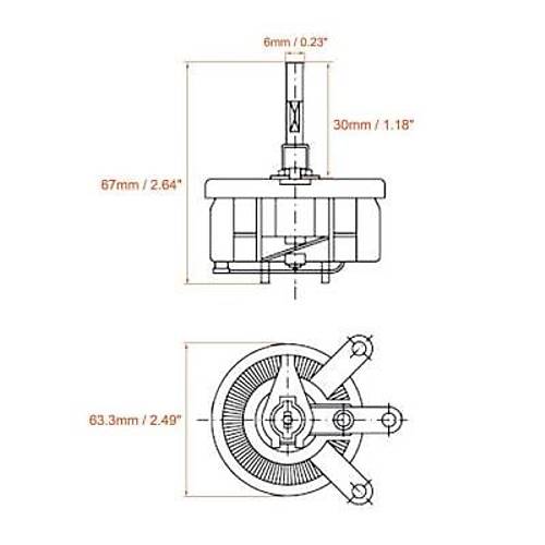 5R 50W BC1 Reosta Diren - Potansiyometre