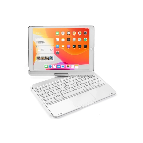 Newface iPad 10.2 (7.nesil) Klf Magic Dnen Klavyeli Tablet Klf - Gm