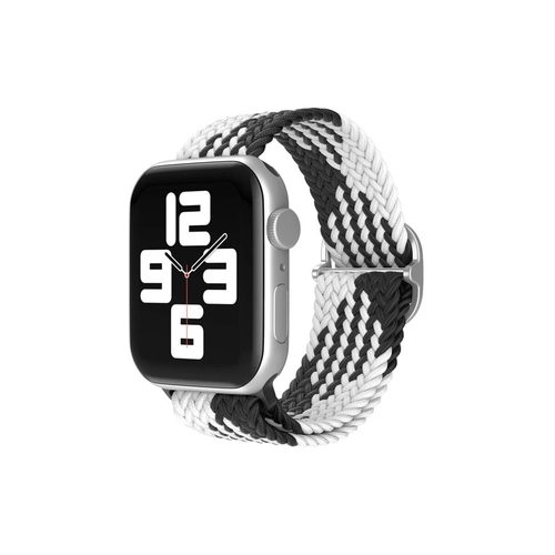 Newface Apple Watch 38mm Star Kordon - Siyah-Beyaz