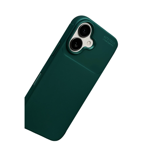 Newface Apple iPhone 17 Auto Focus Karbon Kapak - Koyu Yeil