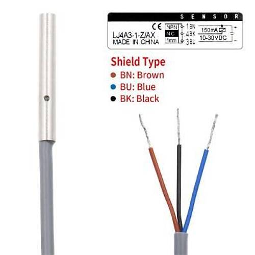 LJ4A3-1-Z/AX 6-36V 1mm NPN NC Endktif Mesafe Sensr