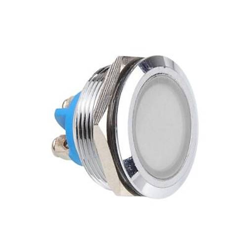 25L-P1 25mm 12-24V Metal Sinyal Lambas - Beyaz