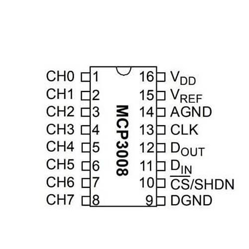 MCP3008 DIP16 Entegre