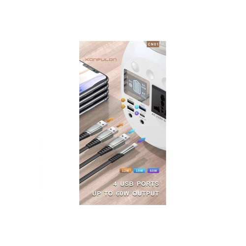 Konfulon CN01 Powerbank 45.000 mAh Kamp arj PD - Beyaz