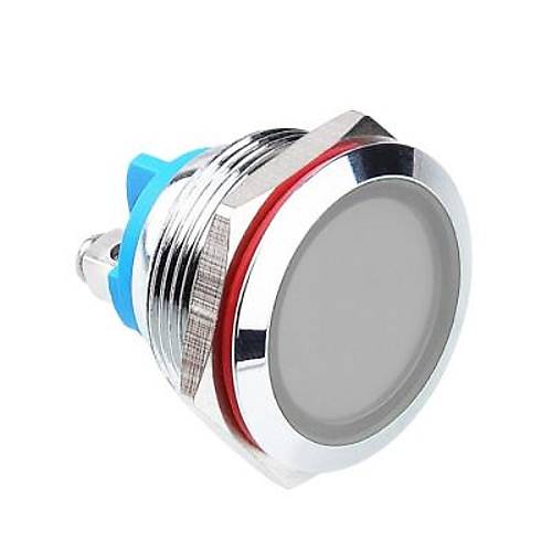 22L-P1 22mm 12-24V Metal Sinyal Lambas - Beyaz