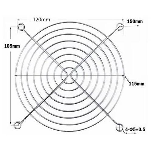 120x120mm Fan Koruma Teli