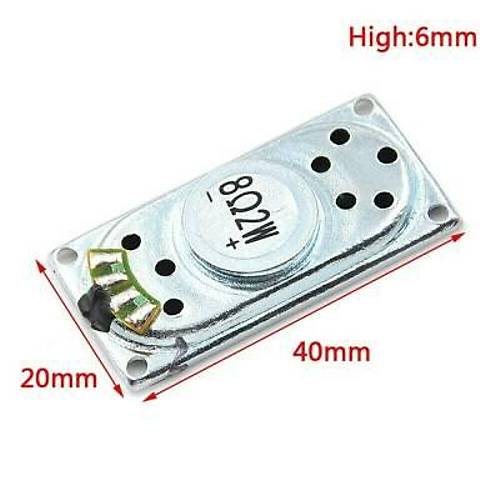 Hoparlr 40x20mm 8 ohm 8? 2W