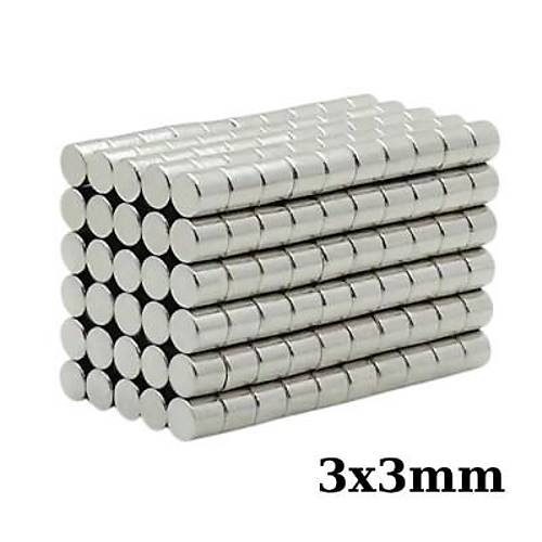 3x3mm Neodyum Gl Mknats - Neodim Magnet