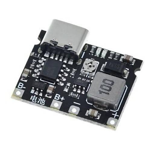 Type-C Li-ion 18650 Pil Şarj Devresi - DC-DC Voltaj Yükseltici
