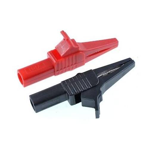 P2003 Krokodil Multimetre Test Klipsi - Krmz/Siyah