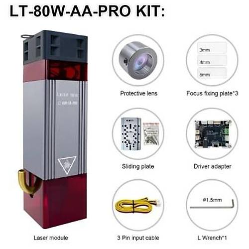 LT-80W 12V TTL Yakc CNC Lazer Modl Seti