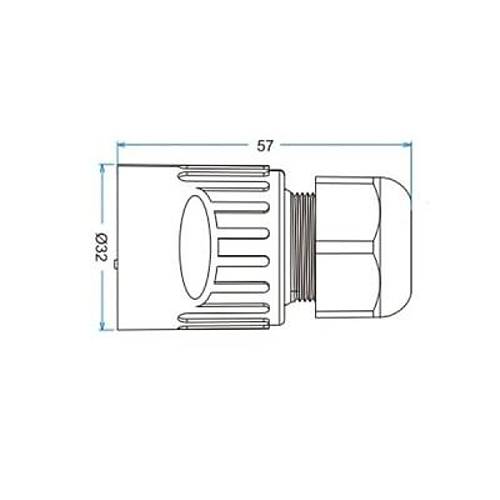YT-RJ45-CPE-01-001 Su Geirmez Ethernet Konnektr - Erkek
