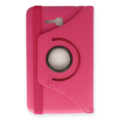 Newface Samsung Galaxy T110 / T113 Tab 3 Lite 7 Klf 360 Tablet Deri Klf - Pembe