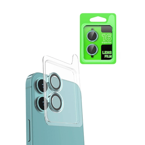 Newface iPhone 16 Plus Raze Metal Kamera Lens - Turkuaz