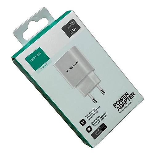 TECHSON 2.1A 5V USB Tekli arj Adaptr arj BalS10A10